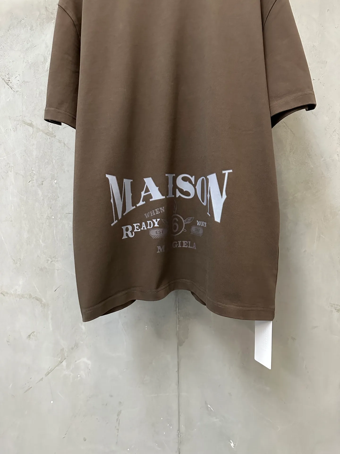 New Arrival 400g Martin Mariela MM 6 26ss Retrologo T ： 400 2*2 420g Color Change Same Style -Color: White -Size: XS S M L XL
